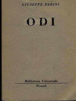 Bild des Verkufers fr Odi zum Verkauf von Librodifaccia