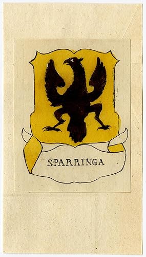Antique Print-SPARRINGA-COAT OF ARMS-Ferwerda-1781