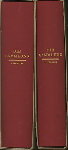 Bild des Verkufers fr Konvolut 2 Bnde: Die Sammlung.,1.: 1. Jahrgang 1934 ; 2.: 2. Jahrgang 1935., zum Verkauf von Antiquariat Kastanienhof