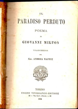 Imagen del vendedor de IL PARADISO PERDUTO a la venta por Invito alla Lettura