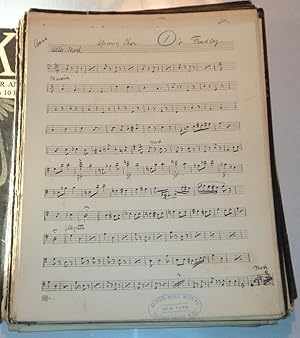 Seller image for ORIGINAL PRINTED MUSIC for various orchestral parts for HARVARD'S HASTY PUDDING CLUB'S Performance of "THE LEGEND OF LORAVIA: A MUSICAL COMEDY IN TWO ACTS", with Lyrics by J.K. Hodges & Music by Vinton Freedley. (9 volumes). for sale by Blue Mountain Books & Manuscripts, Ltd.