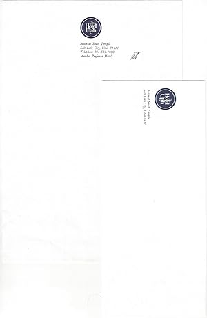 Sheet of letterhead and printed envelope
