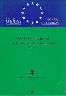 List of Rare, Threatened and Endemic Plants in Europe