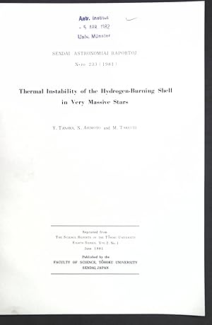 Immagine del venditore per Thermal Instability of the Hydrogen-Burning Shell in Very Massive Stars. Sendai Astronomiaj Raportoj N-ro. 233; venduto da books4less (Versandantiquariat Petra Gros GmbH & Co. KG)