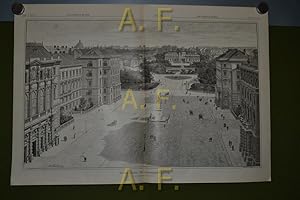 Wiener Bilder: Der Schwarzenberg-Platz. Zeichnung von A. Kronstein. // Druck nach einem Holzschni...