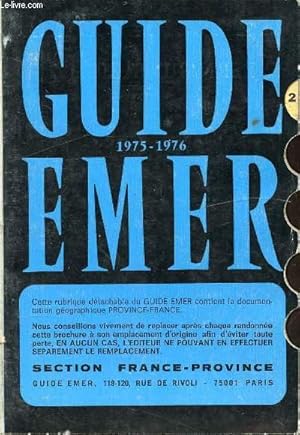 Image du vendeur pour GUIDE EMER 1975/1976 - SECTION FRANCE/PROVINCE - VOLUME 2 mis en vente par Le-Livre