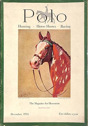 Seller image for Polo Magazine December, 1933 for sale by The Cary Collection