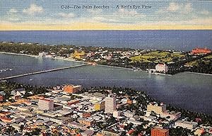 The Palm Beaches- A Bird's-Eye View" Post Card