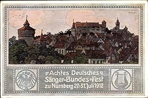 Ganzsache Ansichtskarte / Postkarte Nürnberg, 8. Dt. Sängerbundesfest 1912, Burg