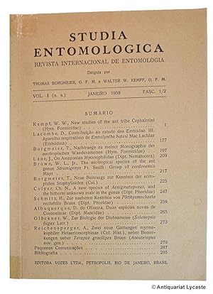 Image du vendeur pour Studia Entomologica. Revista International de Entomologia. Vol. I (n. s.) - Fasc. 1/2 mis en vente par Antiquariat Lycaste