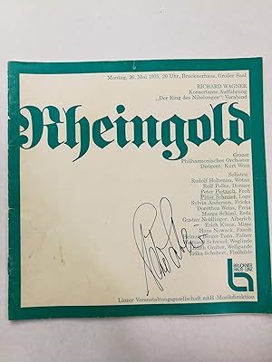Richard Wagner: Konzertante Aufführung 'Der Ring des Nibelungen'. Vorabend: Rheingold / Programmh...