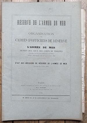 Organisation des CADRES d'OFFICIERS de RÉSERVE de l'armée de MER