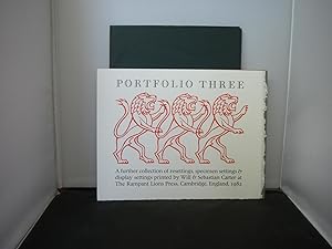 Portfolio Three ; A Further Collection of resettings, specimen settings and display settings prin...