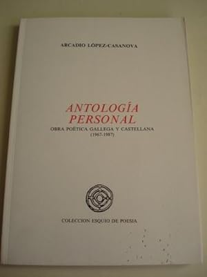 Bild des Verkufers fr Antologa personal. Obra potica gallega y castellana (1967-1987) zum Verkauf von GALLAECIA LIBROS