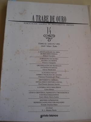 Imagen del vendedor de A TRABE DE OURO. PUBLICACIN GALEGA DE PENSAMENTO CRTICO. Nmero 14, Abril-Maio-Xuo, 1993 a la venta por GALLAECIA LIBROS