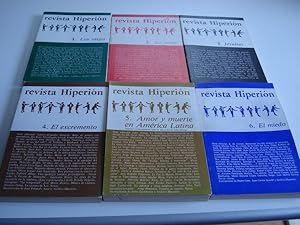 Revista HIPERIÓN Colección completa (6 números). Madrid, 1978-1981. Nº 1: Los viajes - Nº 2: La c...