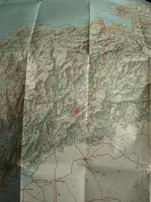 Mapa da provincia da Coruña (Galicia) do Instituto Geográfico Nacional 100 x 85 cm. Escala 1:200.000