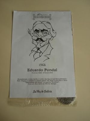 Eduardo Pondal / Francisco Añón. Medalla conmemorativa 40 aniversario Día das Letras Galegas. Col...