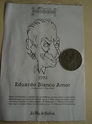 Eduardo Blanco Amor / Luis Seoane. Medalla conmemorativa 40 aniversario Día das Letras Galegas. C...