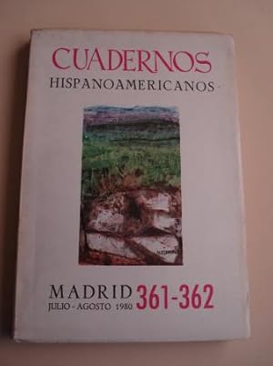 CUADERNOS HISPANOAMERICANOS. 361-362. Julio-Agosto 1980. Homenaje a Quevedo en su IV centenario