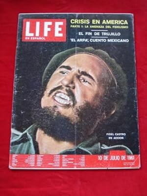 Revista LIFE en español. 10-07-1961. J. F. KENNEDY: Reportaje fotográfico de 4 páginas de los via...
