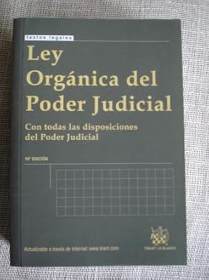 Bild des Verkufers fr Ley orgnica del poder judicial. Con todas las disposiciones del poder judicial zum Verkauf von GALLAECIA LIBROS