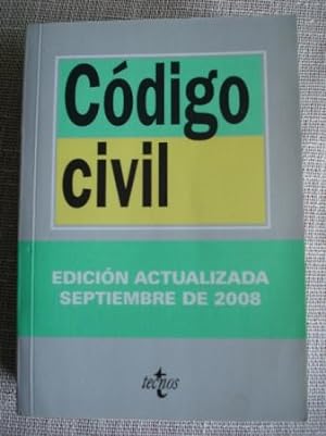 Seller image for Cdigo civil. Edicin actualizada septiembre 2008 for sale by GALLAECIA LIBROS