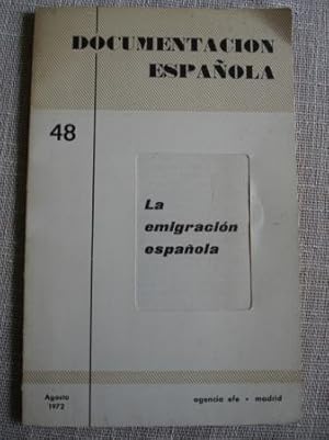 Imagen del vendedor de Documentacin espaola 48. La emigracin espaola a la venta por GALLAECIA LIBROS