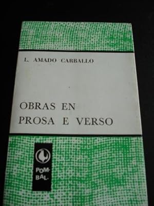 Bild des Verkufers fr Obras en prosa e verso zum Verkauf von GALLAECIA LIBROS