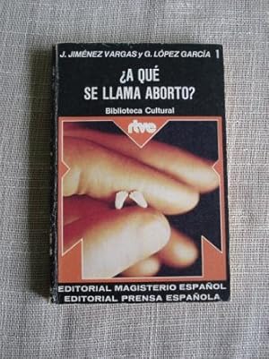 Bild des Verkufers fr A qu se llama aborto? zum Verkauf von GALLAECIA LIBROS