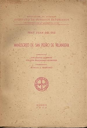 Seller image for Manuscrito de San Pedro de Villanueva for sale by TU LIBRO DE OCASION