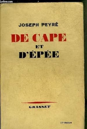 Bild des Verkufers fr DE CAPE ET D'EPEE. zum Verkauf von Le-Livre