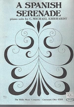 Image du vendeur pour A Spanish Serenade Piano Solo Later Elementary Level mis en vente par Vada's Book Store