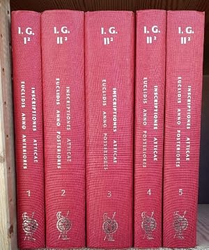 Inscriptiones Graecae: Inscriptiones Atticae. Euclidis anno Anteriores. I-IV (in 5 vols.) Consili...