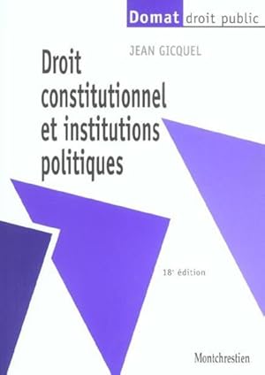 Droit constitutionnel et institutions politiques