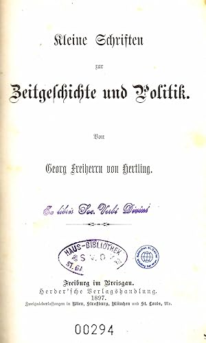 Kleine Schriften zur Zeitgeschichte und Politik (1897)