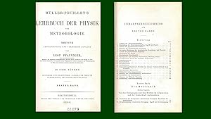 Müller-Pouillets Lehrbuch der Physik und Meteorologie. (Nur Erster Band: Mechanik und Akustik) - ...