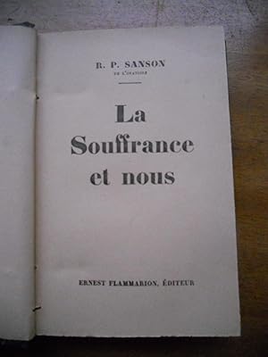 Seller image for La souffrance et nous for sale by Frederic Delbos