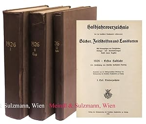 Halbjahrsverzeichnis der im deutschen Buchhandel erschienenen Bücher, Zeitschriften und Landkarte...