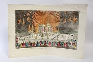 Vue d'optique - Décoration du feu d'artifice tiré à Londres en réjouissance de la paix en 1763