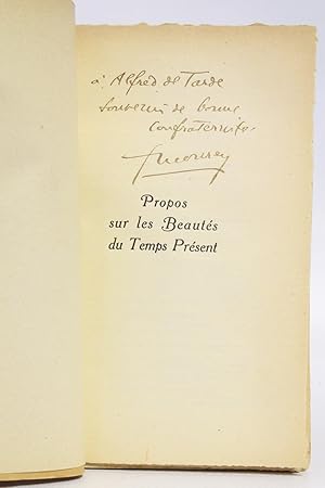 Seller image for Propos sur les beauts du temps prsent for sale by Librairie Le Feu Follet