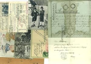 Bild des Verkufers fr Konvolut Dokumente der Familien Mayr, Franco u. a. Familiengeschichte aus Kstendorf b. Salzburg. zum Verkauf von Antiquariat Weinek