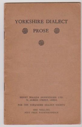 Seller image for Yorkshire Dialect Prose for sale by Silver Creek Books & Antiques