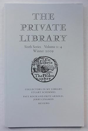 Bild des Verkufers fr The Private Library, Sixth Series, Volume 2:4, Winter 2009 zum Verkauf von George Ong Books