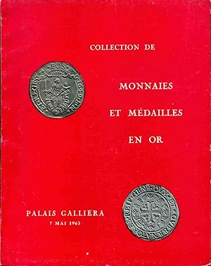 Collection de Monnaies et médailles en Or.Palais Galliera