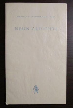 Seller image for Neun Gedichte. for sale by Antiquariat Maralt