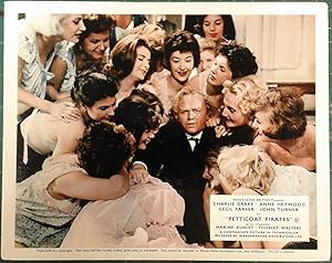 Bild des Verkufers fr Petticoat Pirates' Original Lobby Card, Charlie Drake swamped by young ladies zum Verkauf von Rattlesnake Books