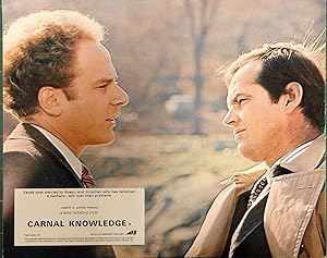 Seller image for Carnal Knowledge' Original Film Lobby Card, Art Garfunkel and Jack Nicholson in later life discussing problems for sale by Rattlesnake Books