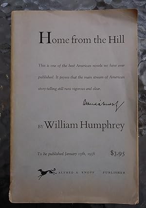 Immagine del venditore per Home from the Hill (Advanced Readers Copy) venduto da Best Books And Antiques