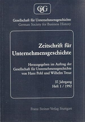 Imagen del vendedor de Zeitschrift fr Unternehmensgeschichte. Heft 1 / 1992. 37. Jahrgang. a la venta por Brbel Hoffmann